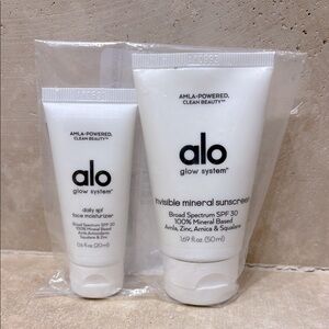 ALO Glow System Set of Daily SPF Face Moisturizer & Invisible Mineral Sunscreen